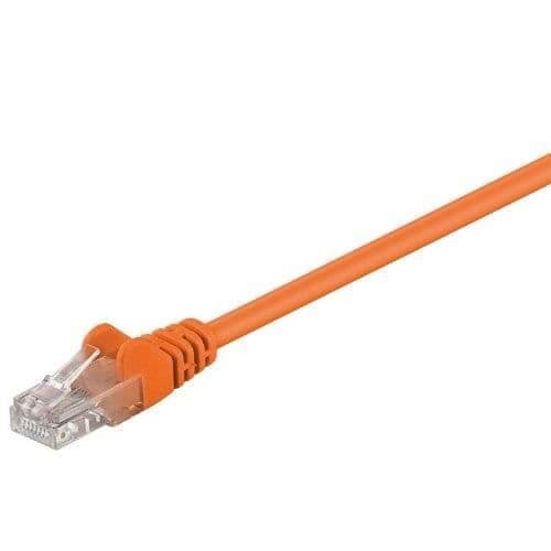Oskärmad Ethernet-kabel 20m - Wentronic 95274-GB - Orange - RJ-45 hane