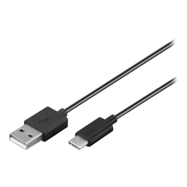 USB Type-C kabel - goobay - USB 2.0 - 3 A - 1 m - svart