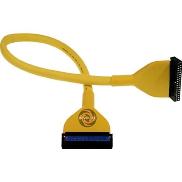 Floppy anslutningskabel - REVOLTEC - Gul - 48 cm - Han till han - 34 stift