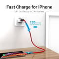 Miniatyrbild 3 av 5: Vention Trefad Lightning MFi till USB 2.0 (C89) 1m Röd i aluminiumlegering Typ