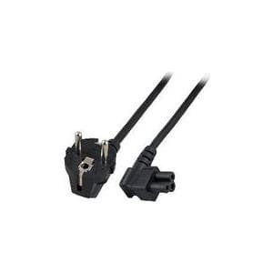 MicroConnect - Strømledning - IEC 60320 C5 vinklet til CEE 7/7 (M) vinklet - 5 m - Sort