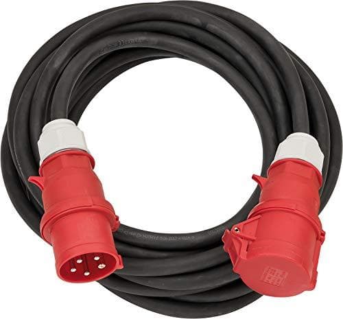 Brennenstuhl CEE forlængerkabel IP44 (10m kabel, H07RN-F 5G6.0, 400V/32A 5-benet med CEE stik og fatning, til udendørs brug IP44, Made in Germany) sor