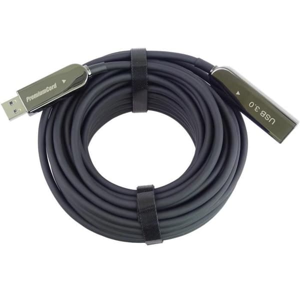 PremiumCord USB3.2 2.0 Optisk AOC Förlängningskabel A/Hane - A/Hona 15 m