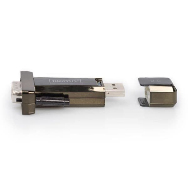 USB Serial RS232 Converter - Windows och Mac-kompatibel - Plug and Play - DB09 Hane - Svart