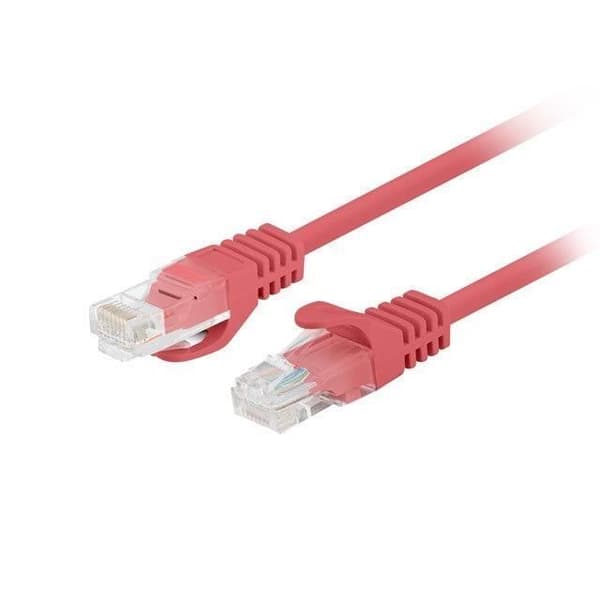 Lanberg Patchkabel cat.6 UTP 2M 10-pack fluke godkänd röd - 5901969436105