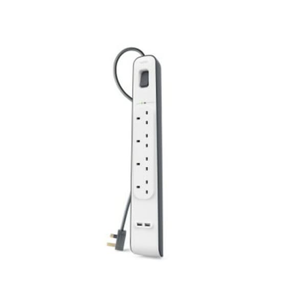 4-stiks bundkort med tænd/sluk-knap Belkin BSV401VF2M USB x 2 (2 m)