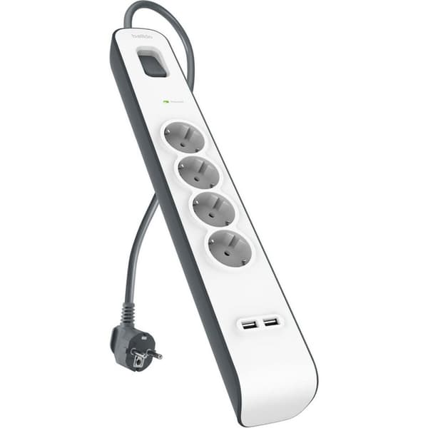 4-stiks bundkort med tænd/sluk-knap Belkin BSV401VF2M-V2 (2 m)
