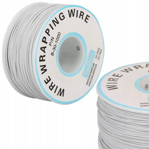 Kynar-ledning type AWG 0,25 mm grå 200 m