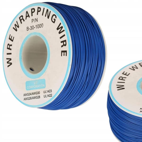 Kynar-ledning type AWG 0,25 mm blå 200 m