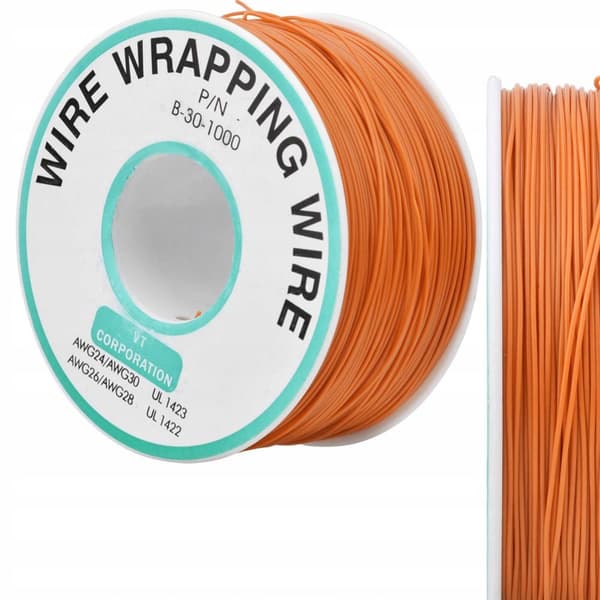 Kynar-ledning type AWG 0,25 mm orange 200 m