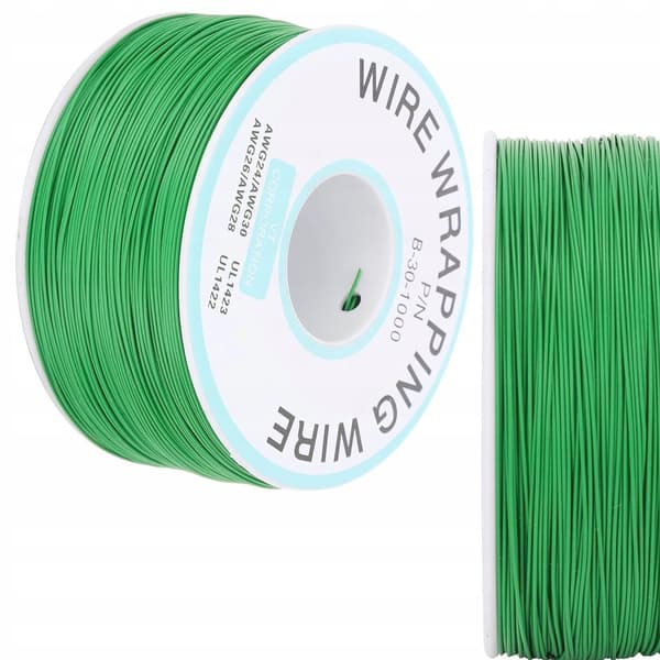 Kynar-ledning type AWG 0,25 mm grøn 200 m