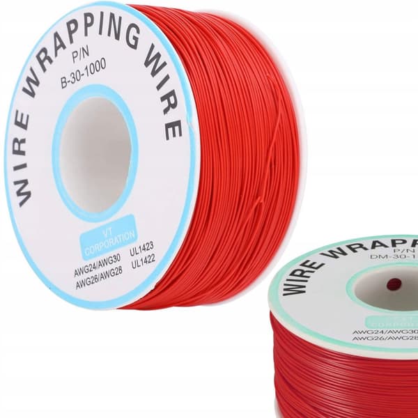 Kynar-ledning type AWG 0,25 mm rød 200 m