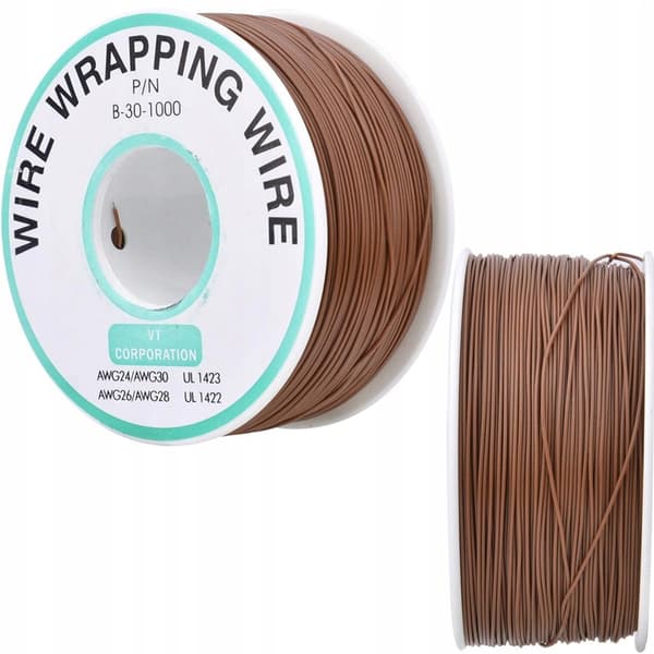 Kynar-ledning type AWG 0,25 mm brun 200 m