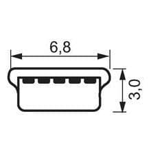 Usb A till mini-B 5pin dataadapterkabel, 1,5m