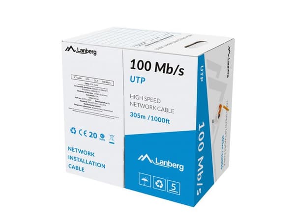 LANBERG LAN UTP KABEL 100MB/S 305M WIRE CCA ORANGE