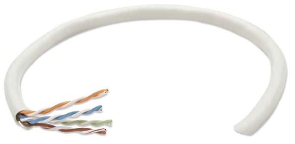 Intellinet nätverkskabel för bulk Cat5e, 24 AWG, solid tråd, 305m, grå, CCA, U/UTP, låda