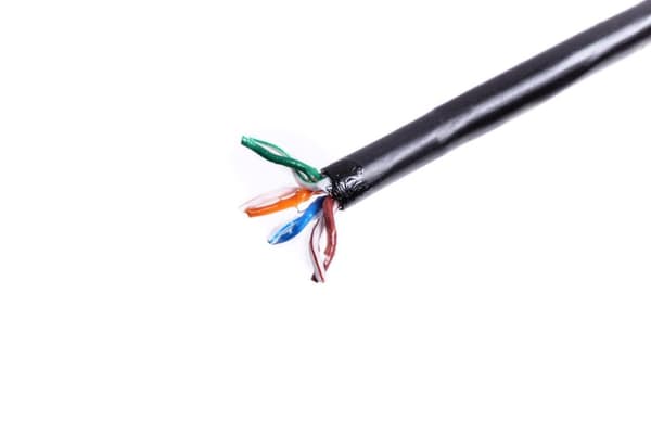 Eksternt gelfyldt installationskabel DIGITUS kat.5e, U/UTP, AWG24/1, PE, 305m, sort, spole