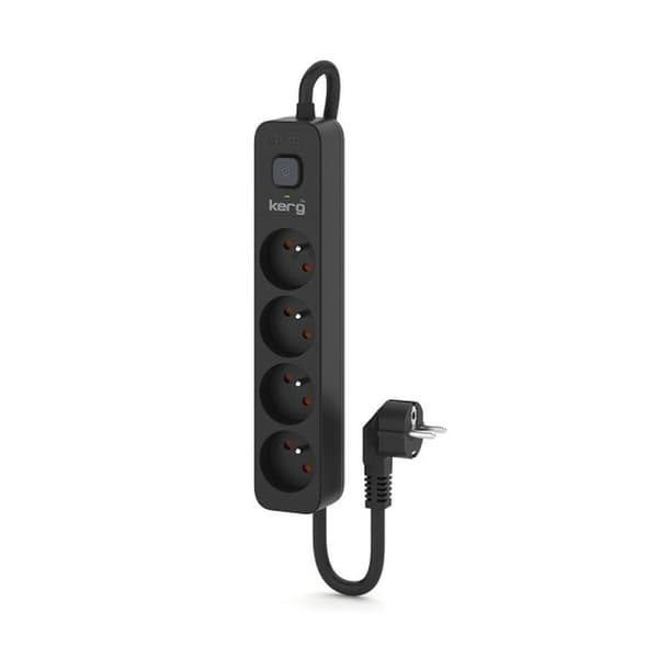 4-stiks bundkort med tænd/sluk-knap Kerg M02515 (5 m)