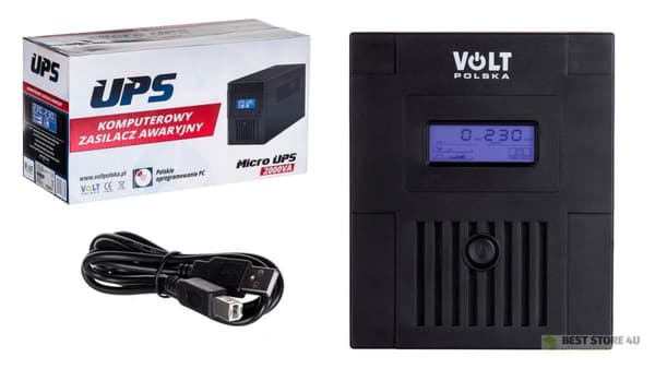 MicroUPS 2000VA/1200W 2*9Ah nødstrømforsyning