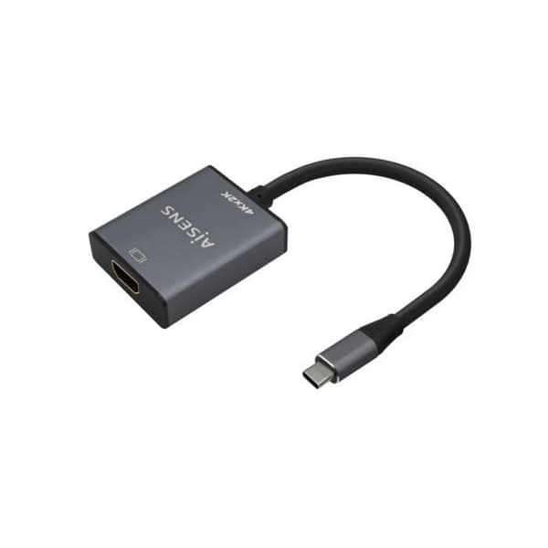 KABELKONVERTER AISENS ALUMINIUM USB-C TILL HDMI 4K30HZ GRÅ 15CM