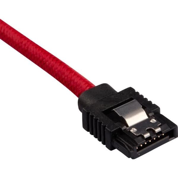 CORSAIR Premium SATA 6 Gbps mantlad kabel Röd - 60 cm rak - (CC-8900254)