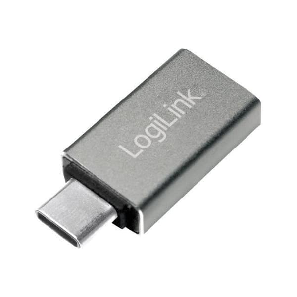 USB Type C Adapter - LogiLink - USB (F) till USB-C (M) - Aluminiumkontakthus - Silver