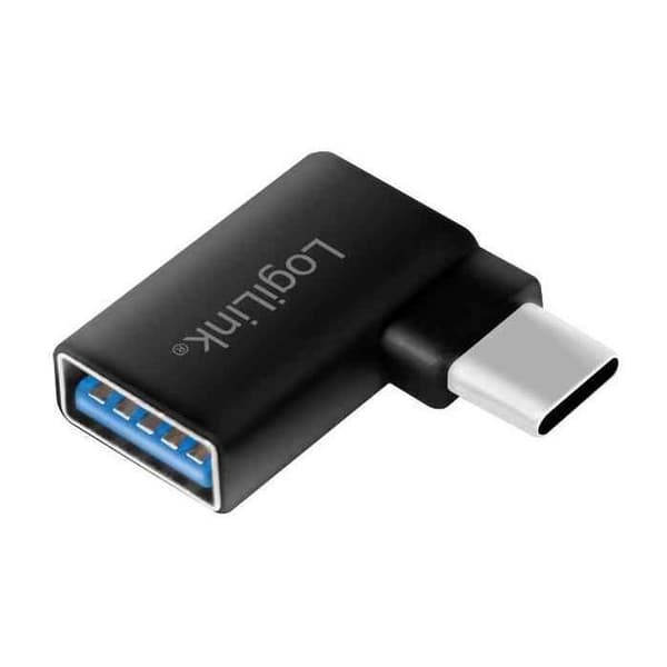 USB 3.2-adapter, USB-C hane-USB-A hona, svart