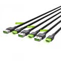 Miniatyrbild 3 av 4: Set 3x Green Cell GC Ray USB-kabel - USB-C 120cm, grön LED, Ultra Charge snabbladdning, QC 3.0