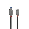 Miniatyrbild 1 av 2: USB-kabel - Lindy - Anthra Line - USB-C (H) - USB Type B (H) - 2,0m - Svart