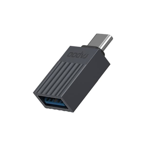 USB-C till USB-A-adapter, grå Grå Svart