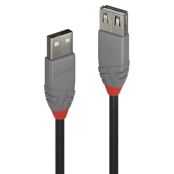 LINDY USB 2.0 förlängningskabel typ A - Anthra Line - 2m