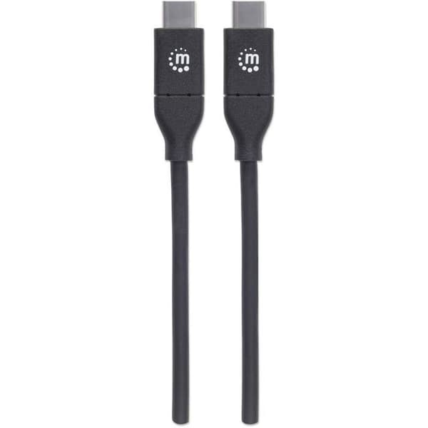 Manhattan USB 2.0 Typ C anslutningskabel, 2 m svart - 355247