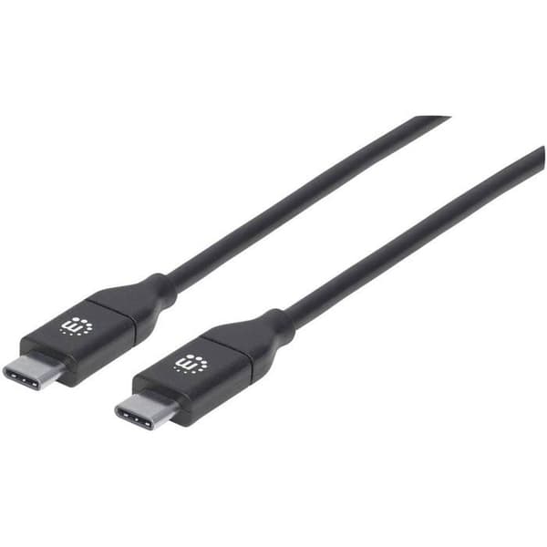 Manhattan USB 2.0 Typ C anslutningskabel, 2 m svart - 355247