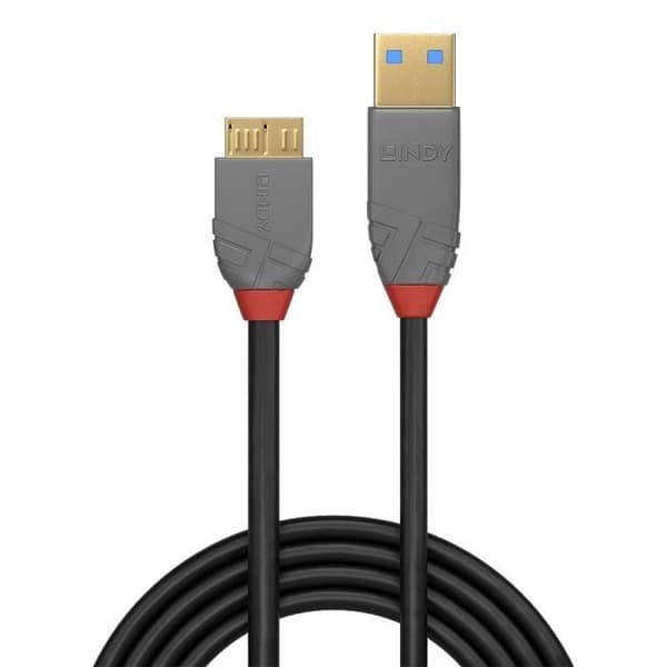 USB 3.0 typ A till Micro-B-kabel - Anthra Line - 1m - LINDY