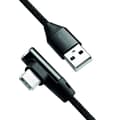 Miniatyrbild 2 av 3: Logilink USB 2.0-kabel 90° vinklad USB (Typ A) till USB (Typ C) Svart 1 m - CU0138