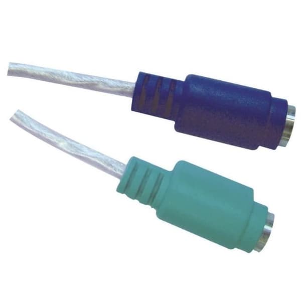 USB till 2-portars PS2-tangentbord/musadapter
