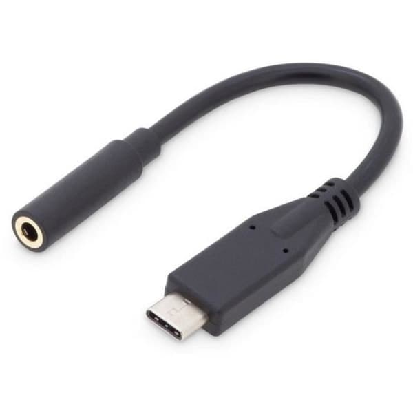 Ljudadapterkabel - Digitus - AK-300321-002-S - USB-C™ hane - 3.5 mm hona - 20 cm