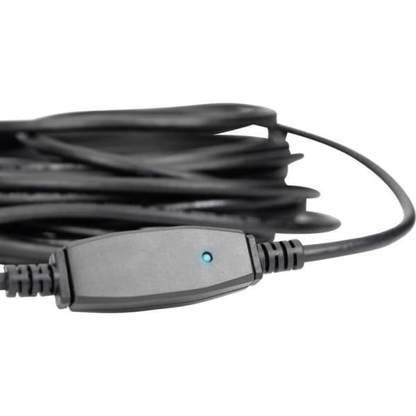 Digitus USB-kabel USB 3.2 Gen1 (USB 3.0) USB-A hane, USB-A hona 20,00 m svart skärmad, dubbelskärmad DA-73107