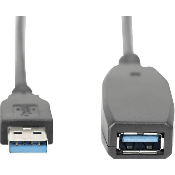 Digitus USB-kabel USB 3.2 Gen1 (USB 3.0) USB-A hane, USB-A hona 20,00 m svart skärmad, dubbelskärmad DA-73107