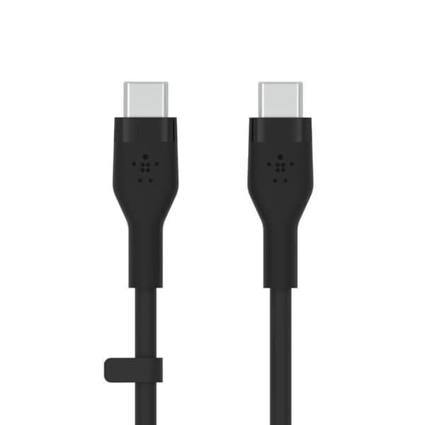 Belkin USB-C till USB-C silikonkabel - svart - 3 m
