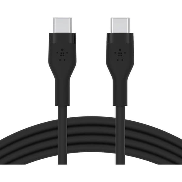 Belkin USB-C till USB-C silikonkabel - svart - 3 m