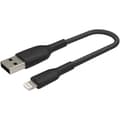 Miniatyrbild 1 av 5: BELKIN - kabel - FLÄTAD A-LTG 0,15M, BLK - FLÄTA