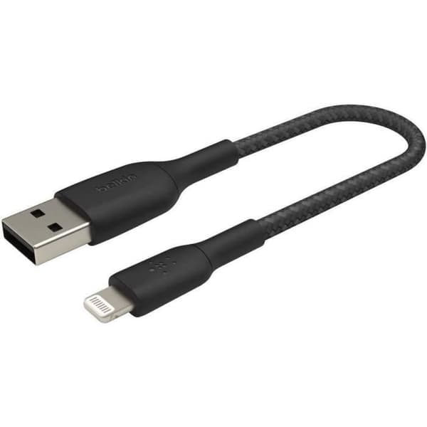 BELKIN - kabel - FLÄTAD A-LTG 0,15M, BLK - FLÄTA