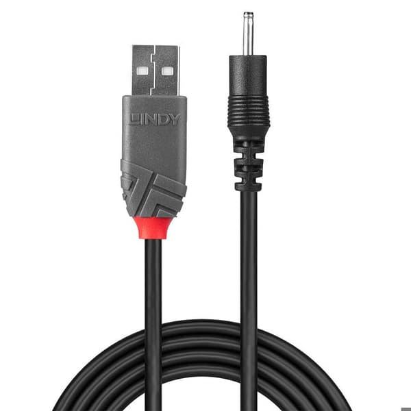 USB-adapterkabel - Ej specificerat - 0,7/2,3mm - 1,5m - Strömförsörjning till externa hårddiskar - Svart