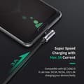 Miniatyrbild 3 av 4: UGREEN 90 graders vinklad USB C-kabel 3A snabbladdning flätad nylon, 1M