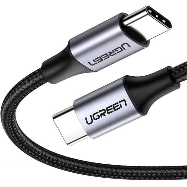 UGREEN USB C till USB C-kabel (1M) Snabbladdning 60W nylonflätad kompatibel med iPhone15 Galaxy S24 S23 iPad MacBook Steam Deck