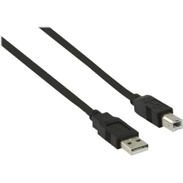 NEDIS USB 2.0-kabel - En hane - B hane - 2,0 m - svart