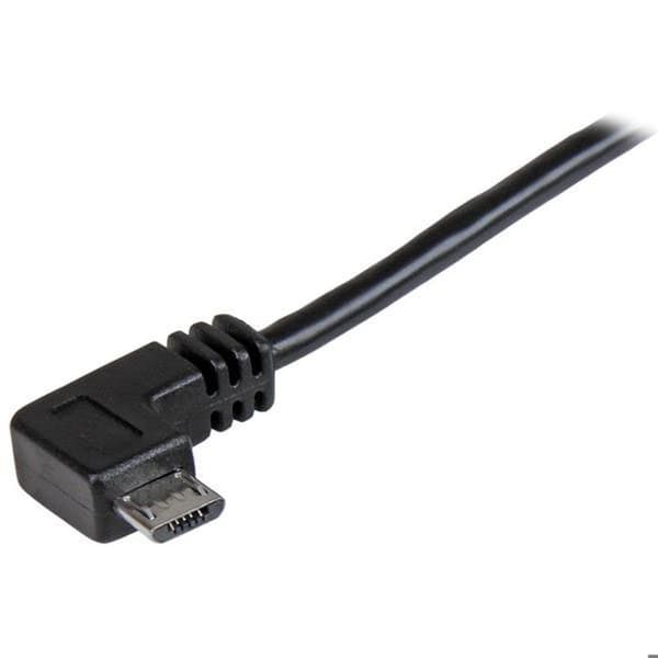 STARTECH.COM Micro USB laddnings- och synkroniseringskabel - USB-A till Micro-B vänstervinklad kabel - M / M - 0,25 mm² - 2 m