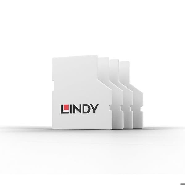 Portblocker SD - LINDY - Pack om 10 - Vit - Förhindrar åtkomst - För systemadministratörer