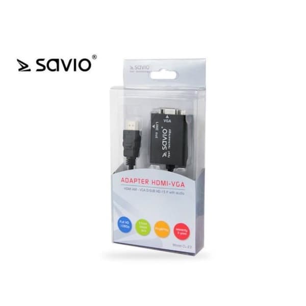 Elmak Adapter CL23 HDMI-VGA SAVIO - 5901986040026